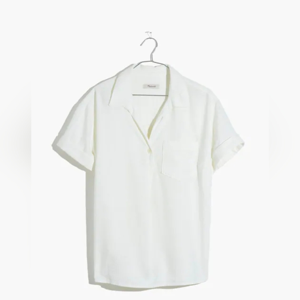 Madewell Women's Linen-Blend Swenson Popover Shirt